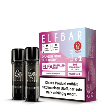 ELFA Pods by Elfbar - Dragon Fruit Blueberry - Prefilled Pod 2ml/ Stück